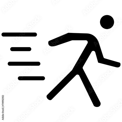 Running Person vector icon illustration of Physical Fitness iconset.