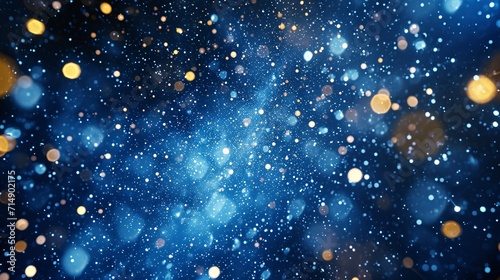 A bright blue starry night with a twinkling effect Generative AI