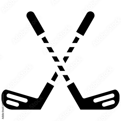 Golf Sticks vector icon illustration of Physical Fitness iconset. photo