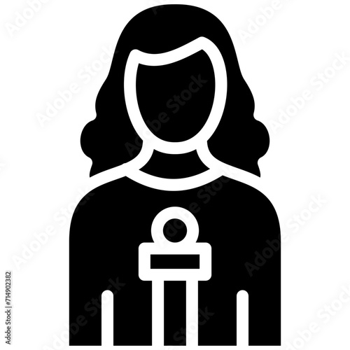 Woman Anchor vector icon illustration of Housekeeping iconset.