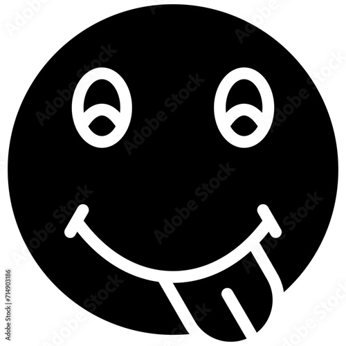 Face Savoring Food vector icon illustration of Emoji iconset.