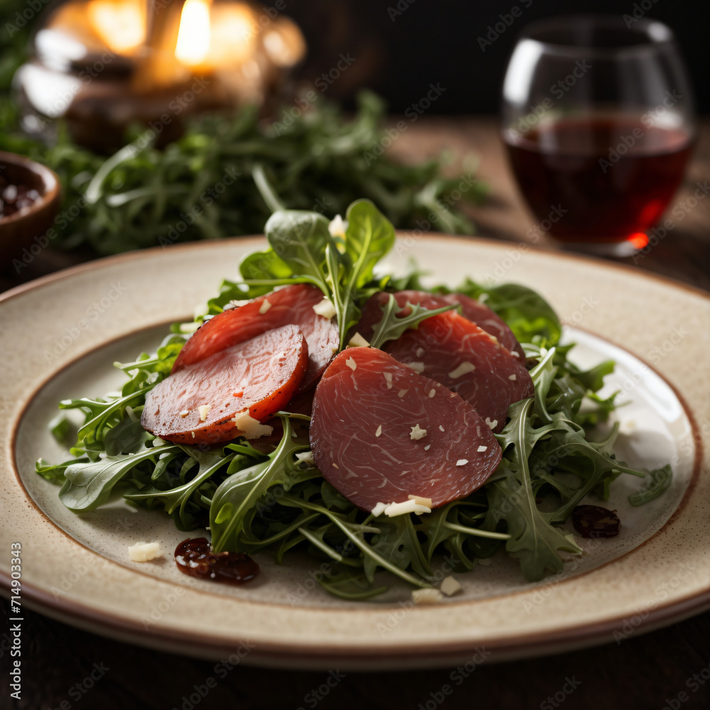 Bresaola and Arugula Salad - A Flavorful Symphony of Cured Beef and Peppery Greens