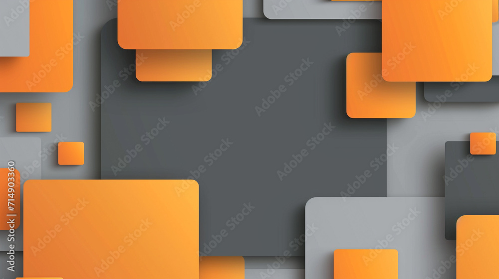 Sherbet Orange and Cool Gray abstract background vector presentation design. PowerPoint and Business background.
