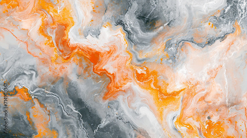 Sherbet Orange and Cool Gray marble background photo