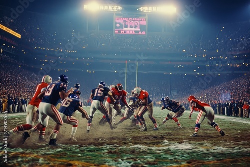 Intense Moment at American Football Game Night © LadiesWin