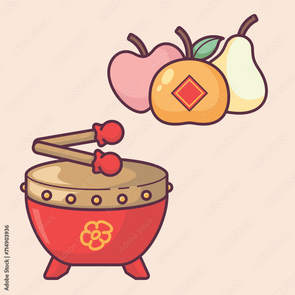 Chinese Lunar New Year celebration traditional holiday icon vector art materials. colorful and neat designs Chinese Lunar New Year celebration traditional holiday icon vector art materials. colorful and neat designs