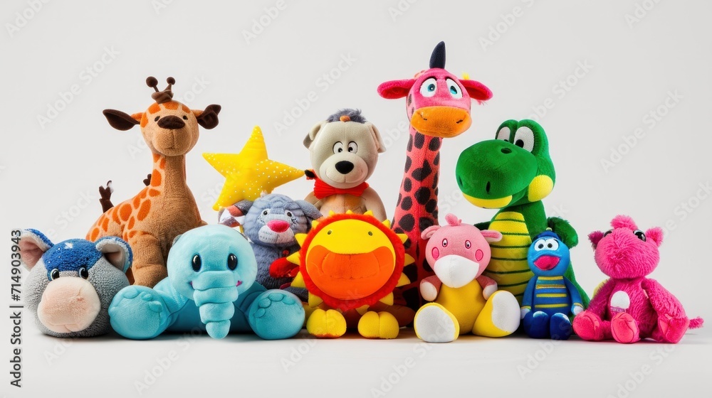 toys collection isolated on white background toys collection isolated on white background