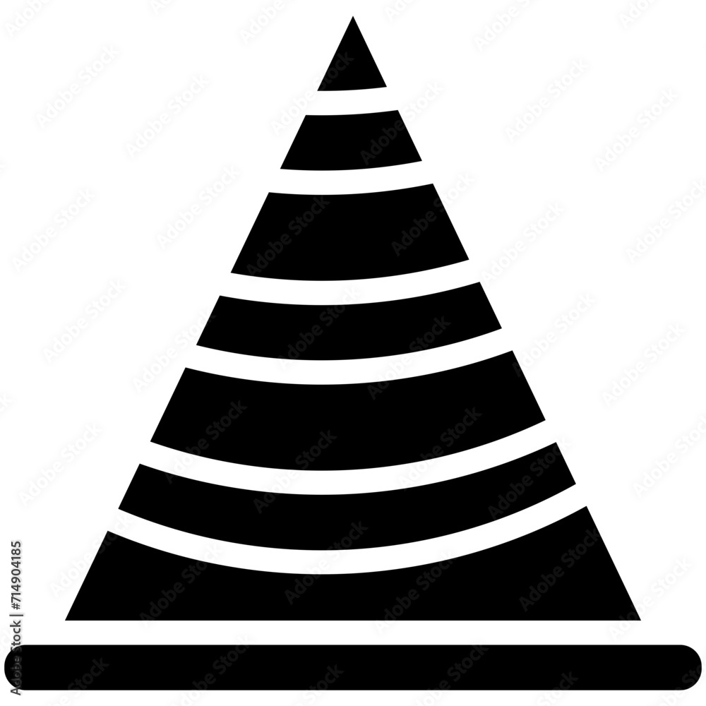 Traffic Cone vector icon illustration of Auto Racing iconset. Traffic Cone vector icon illustration of Auto Racing iconset.