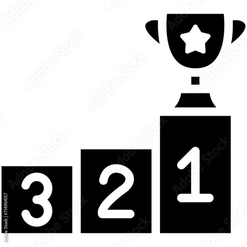 Podium vector icon illustration of Auto Racing iconset.