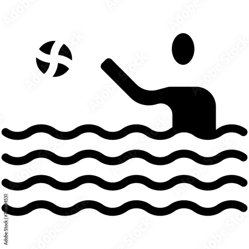 Waterpolo vector icon illustration of Olympics iconset.