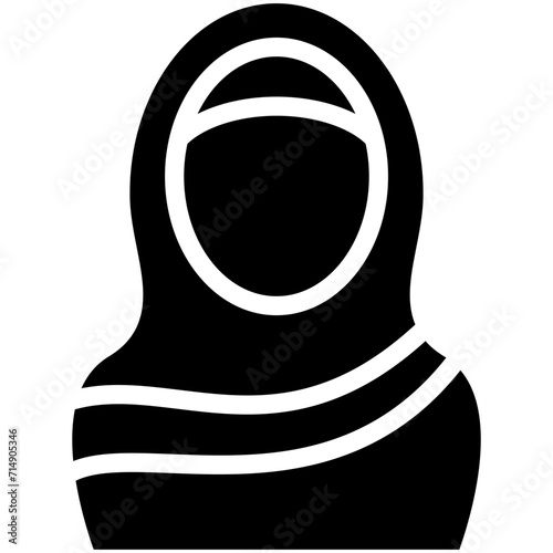 Hijab vector icon illustration of Ramadan iconset.