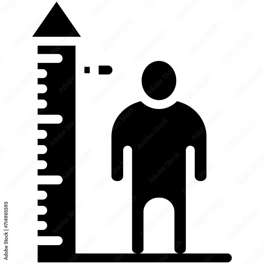 Height Check vector icon illustration of Health Checkup iconset. Height Check vector icon illustration of Health Checkup iconset.