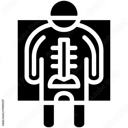 Man X ray vector icon illustration of Health Checkup iconset.