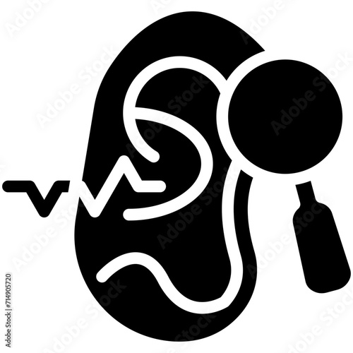 Hearing Checkup vector icon illustration of Health Checkup iconset.