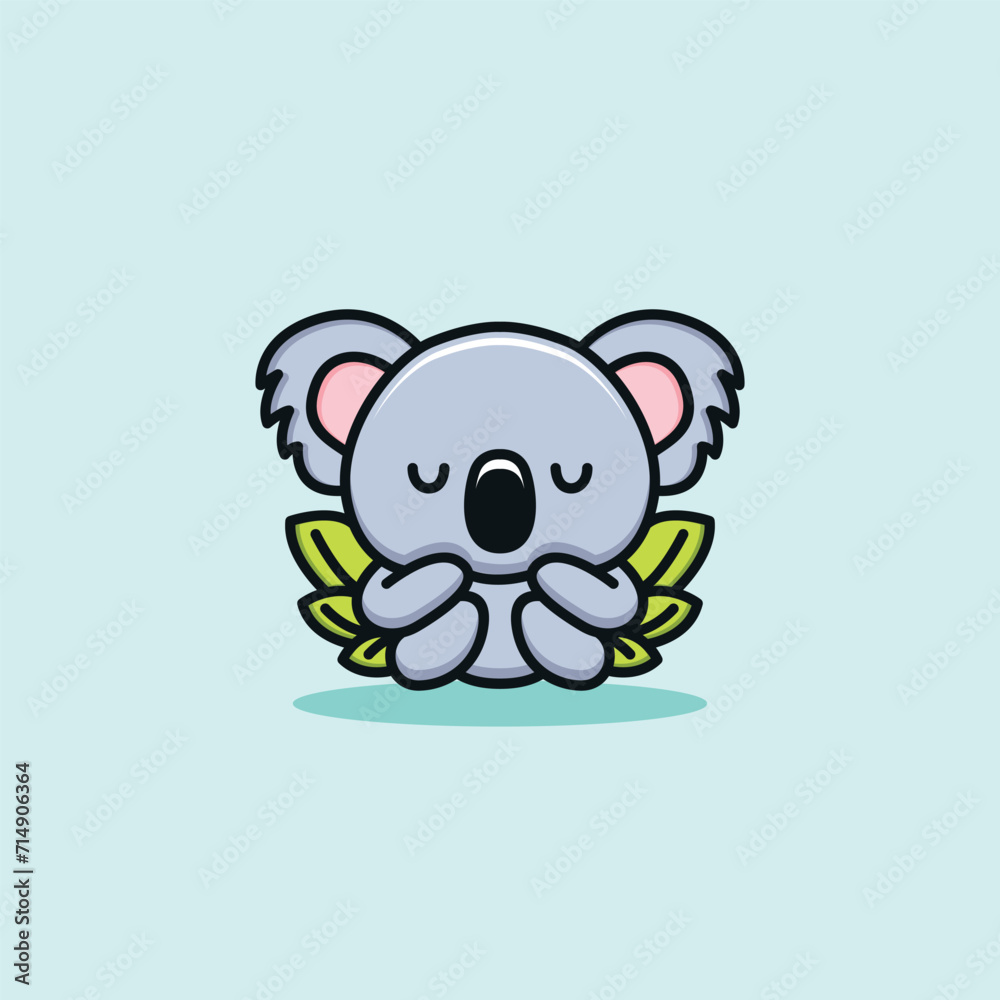 Fototapeta premium Cute Koala Cartoon Mascot Animal Vector Logo Design illustration