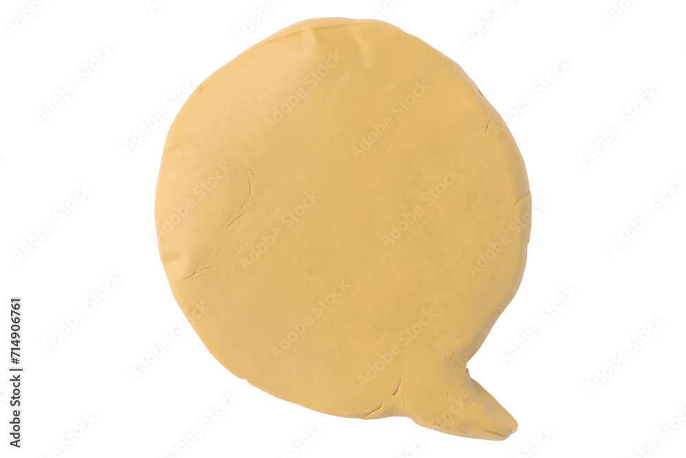 Light brown speech bubble plasticine isolated on transparent background. Light brown speech bubble plasticine isolated on transparent background.