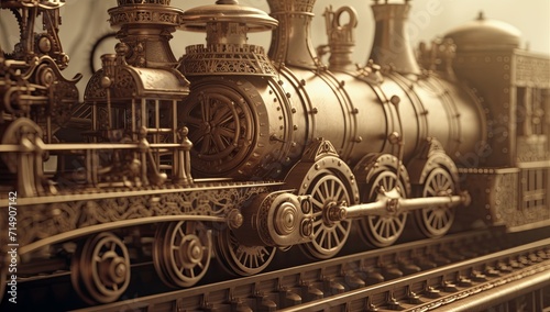A close up of a toy train on a track a19u