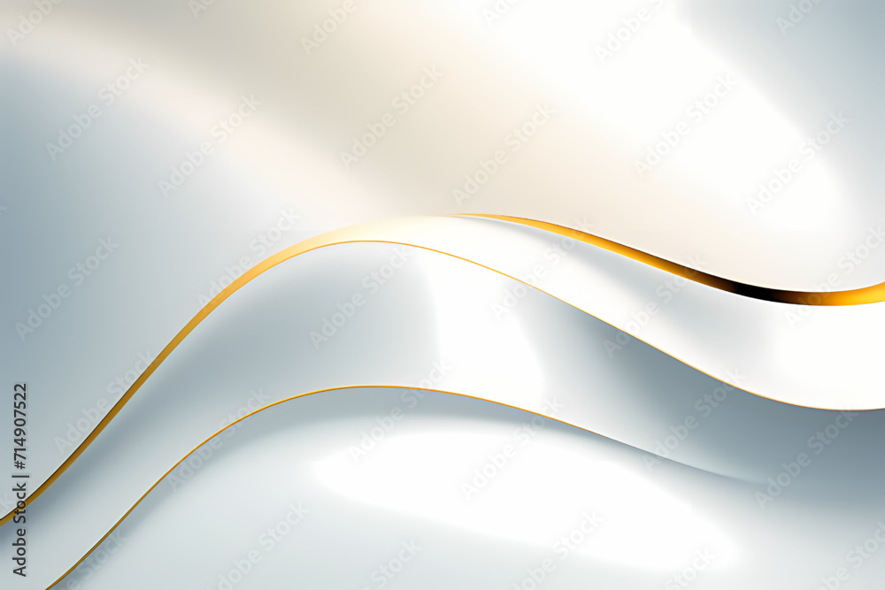 Obraz premium Light Gold Wave Background, Abstract geometric background with liquid shapes. Vector illustration.