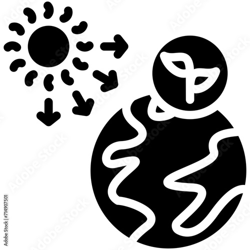 Greenhouse Effect vector icon illustration of Pollution iconset.