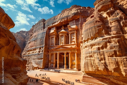 The Ancient Rose City of Petra's Iconic Facade  © LadiesWin