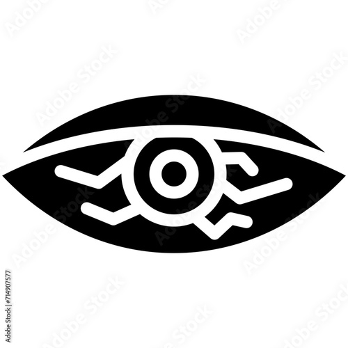 Conjunctivitis vector icon illustration of Pollution iconset.