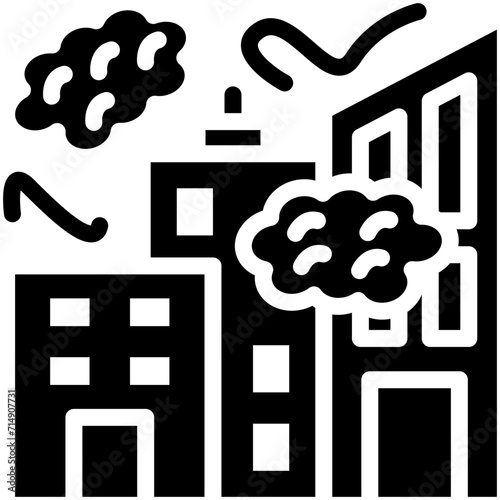 City Pollution vector icon illustration of Pollution iconset.