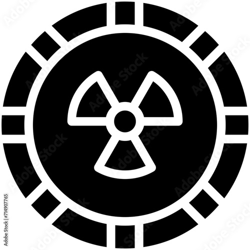 Radiation vector icon illustration of Pollution iconset.