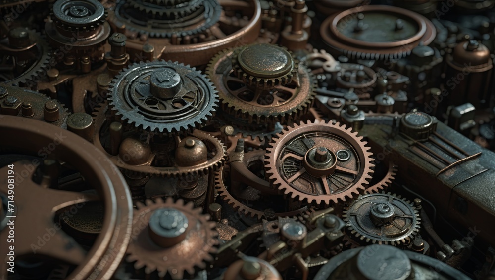 A close up of a bunch of gears A close up of a bunch of gears