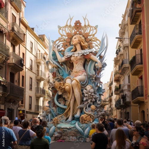 the monument of "las fallas", festivity in Valencia