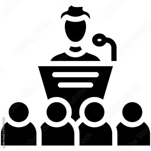 Conference vector icon illustration of Project Management iconset.