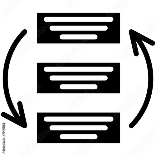 Rearrange Tasks vector icon illustration of Project Management iconset.