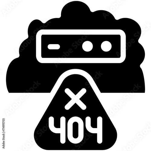 Cloud Error vector icon illustration of Cloud Computing iconset.
