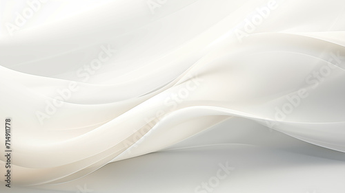 Creamy white abstract background with elegant drapery waves