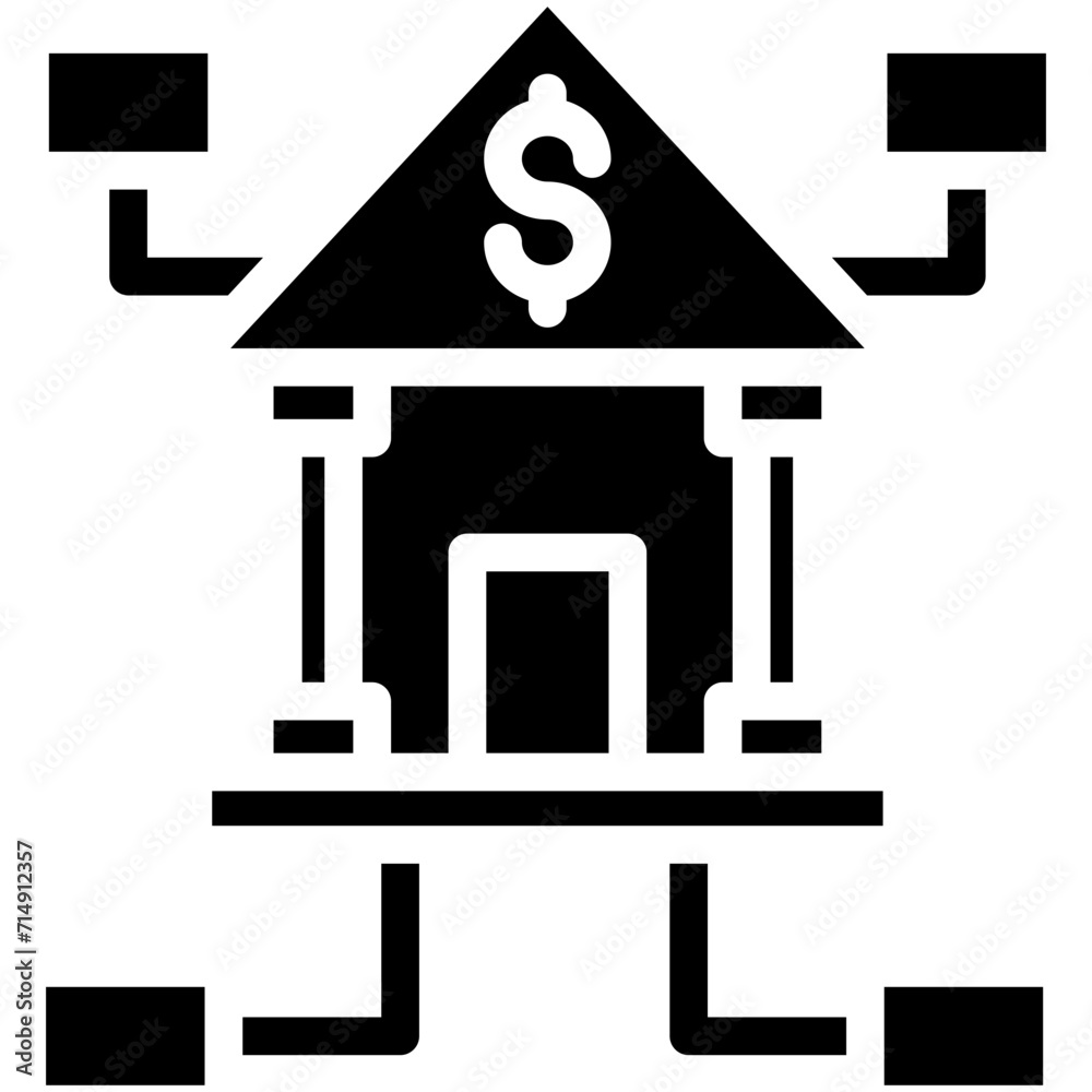 Banking Network vector icon illustration of Business and Office iconset. Banking Network vector icon illustration of Business and Office iconset.