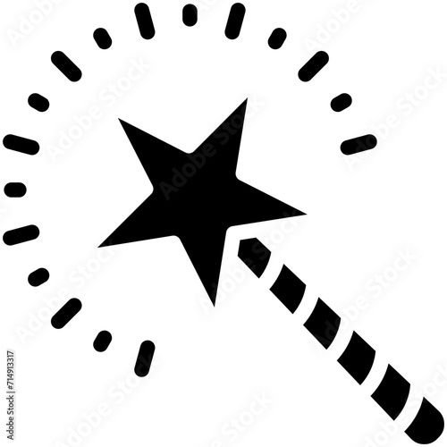 Magic Wand vector icon illustration of Tools iconset.