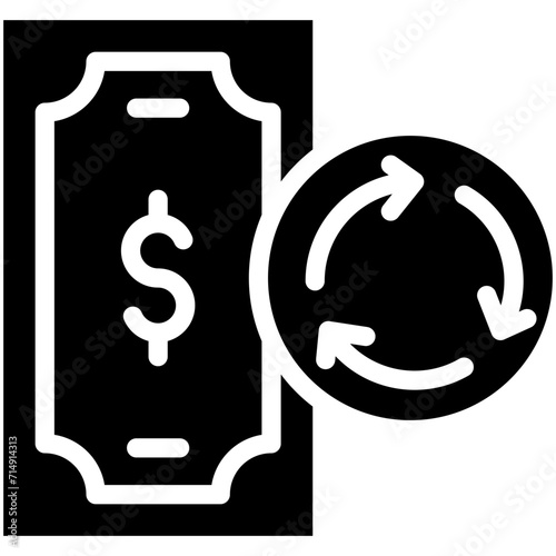 Cash Flow vector icon illustration of Finance and Money iconset.