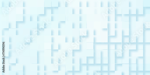 Modern business concept geometric blue pattern with square shapes, Modern seamless blue cube 3d extrude background, Blue Blocks Wall with geometric pattern, gradient of abstract blue grid pattern.