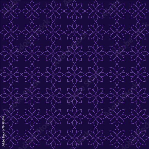 Ramadan Pattern Background Purple Lilac Flower