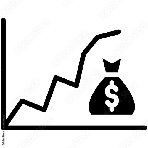 Profit vector icon illustration of Finance and Money iconset.