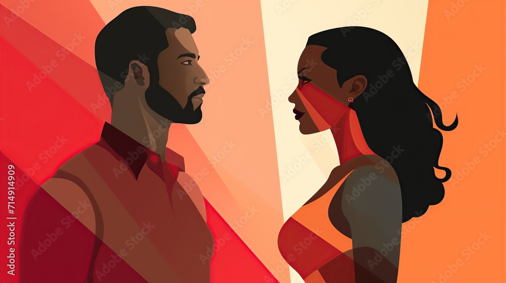 Female and male gender equality concept. Female and male gender equality concept.