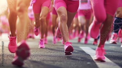 Pink Women Running Shoes Generative AI