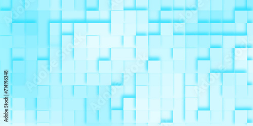 Modern business concept geometric blue pattern with square shapes, Modern seamless blue cube 3d extrude background, Blue Blocks Wall with geometric pattern, gradient of abstract blue grid pattern.