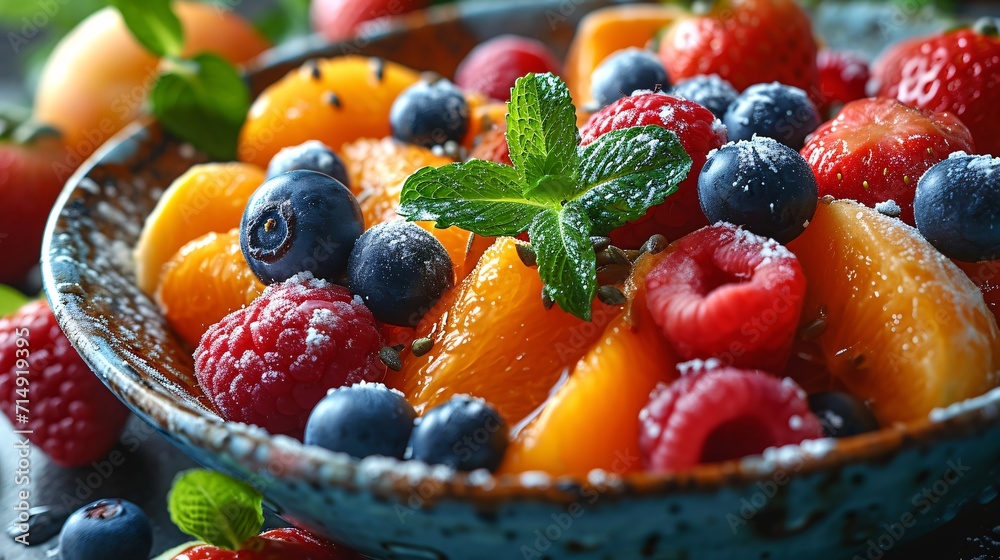 Vibrant fruit medley on a blank backdrop.