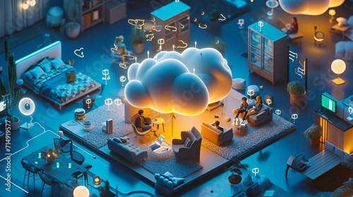 The concept of a 'Home Cloud' as a centralized, digital hub for family connectivity and smart home integration.