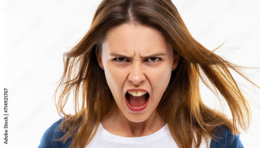 angry woman with copy space isolated on white background
angry woman with copy space isolated on white background