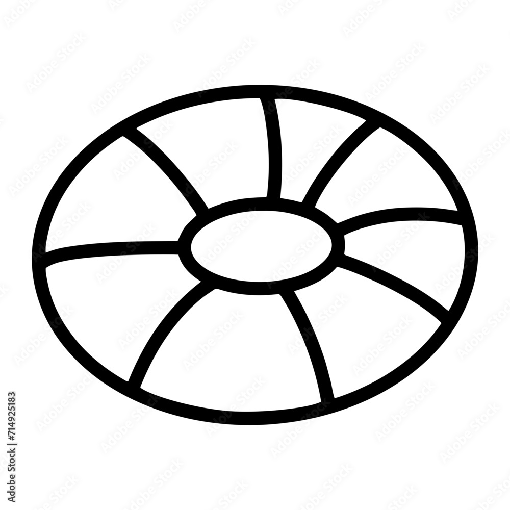 Lifebuoy ring buoy doodle icon. Lifebuoy ring buoy doodle icon.