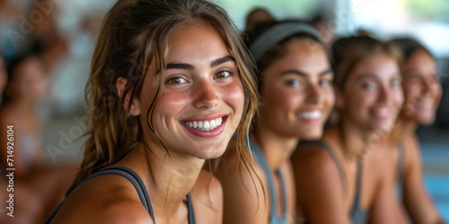 Eine Gruppe in einem Fitnessstudio