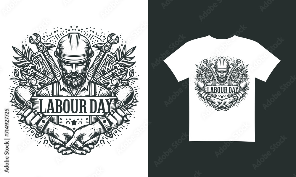 1st may labour day T-Shirt Design