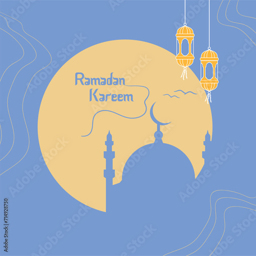 Ramadan Kareem Card Background Youthful Color v1