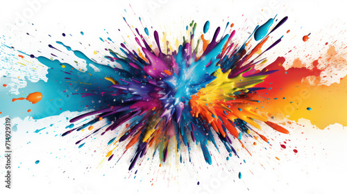 Colorful Explosion: Abstract Ink Splatter on Textured Background